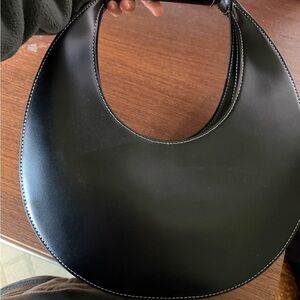 STAUD Black Crescent Shoulder Bag